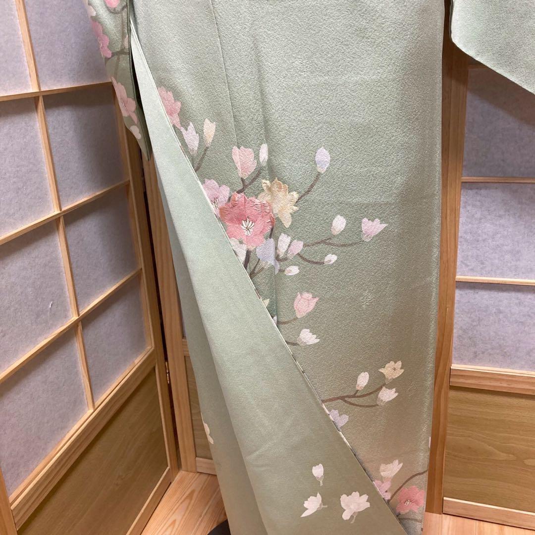 3937# Japanese Kimono Vintage Womens Silk Fabric Robe Kimono only sold