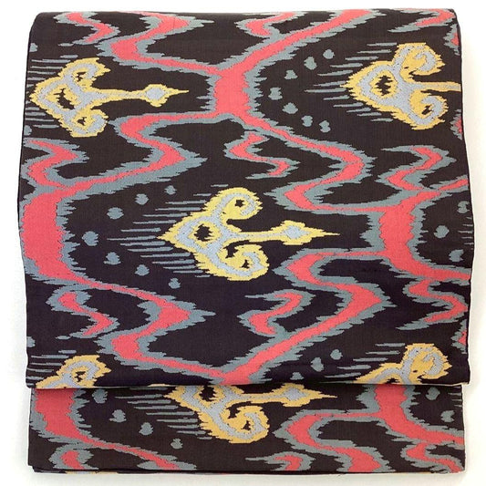 4301# Japanese Vintage Fukuro Obi Belt Kimono Fabric Silk Traditional Untailored