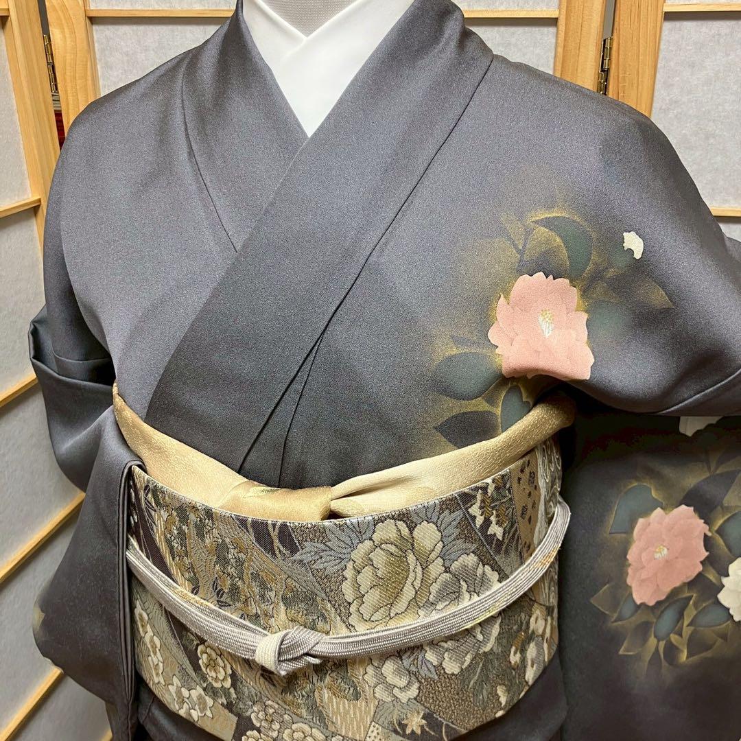 4420# Japanese Kimono Vintage Womens Silk Fabric Robe Kimono only sold
