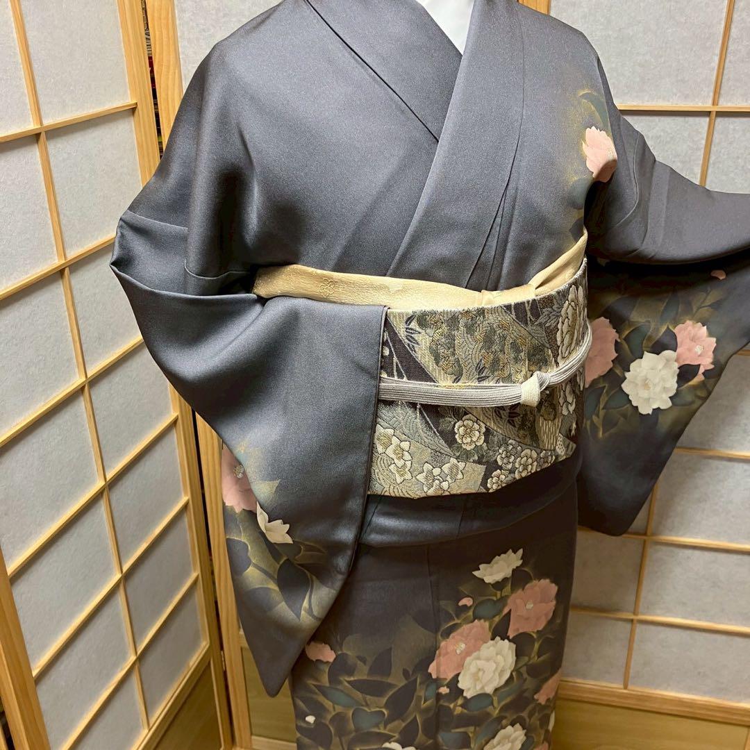 4420# Japanese Kimono Vintage Womens Silk Fabric Robe Kimono only sold
