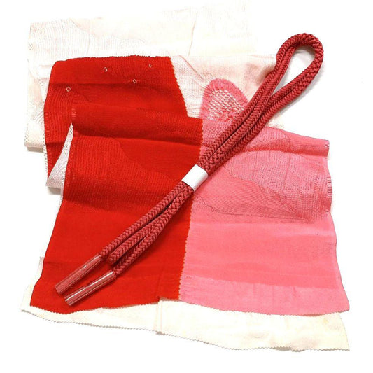 3882# Japanese Kimono Accessory Obiage and Obijime 2-piece Set Silk Shibori
