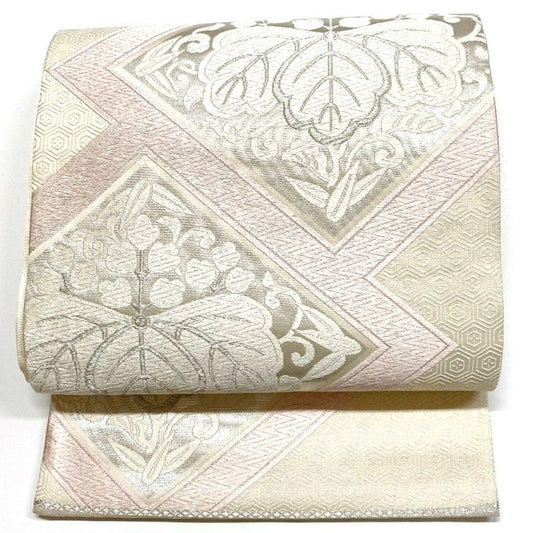 4116# Japanese Vintage Fukuro Obi Belt Kimono Fabric Silk Traditional