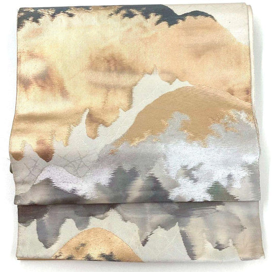4707# Japanese Vintage Fukuro Obi Belt Kimono Fabric Silk Traditional