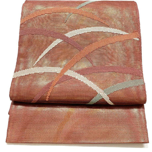 4441# Japanese Vintage Fukuro Obi Belt Kimono Fabric Silk Traditional Summer