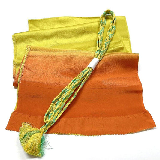 4068# Japanese Kimono Accessory Vintage Obiage and Obijime 2-piece Set Silk