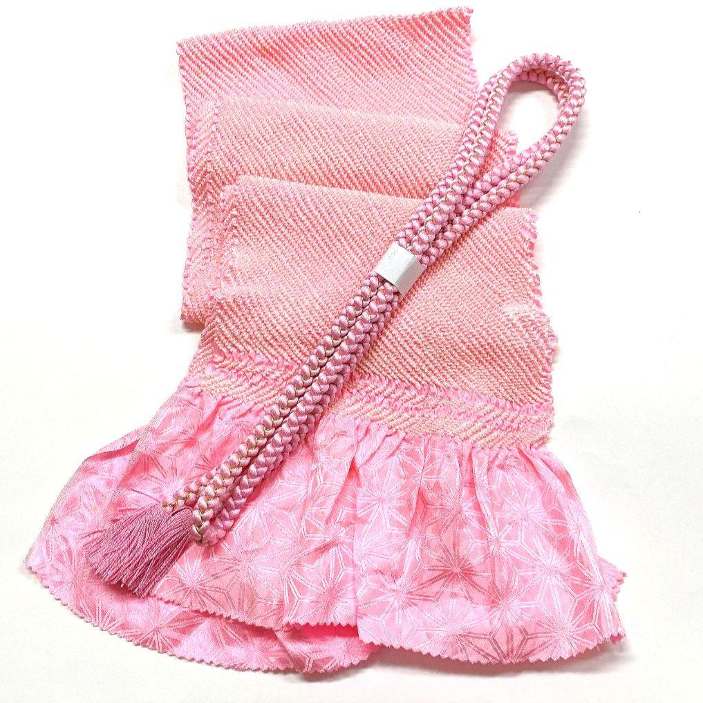 4200# Japanese Kimono Accessory Obiage and Obijime 2-piece Set Silk Shibori