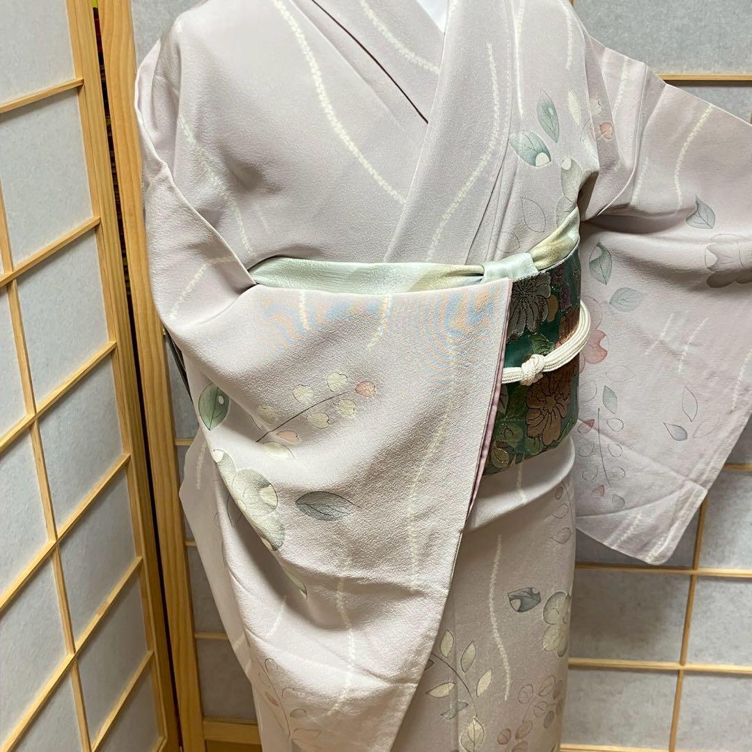 5446# Japanese Kimono Vintage Womens Silk Fabric Robe Kimono only sold