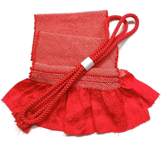 4211# Japanese Kimono Accessory Obiage and Obijime 2-piece Set Silk Shibori