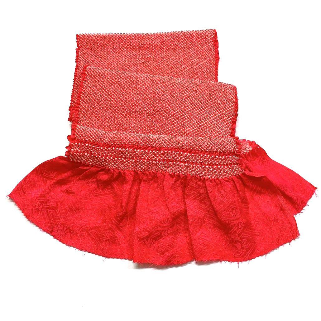 4211# Japanese Kimono Accessory Obiage and Obijime 2-piece Set Silk Shibori