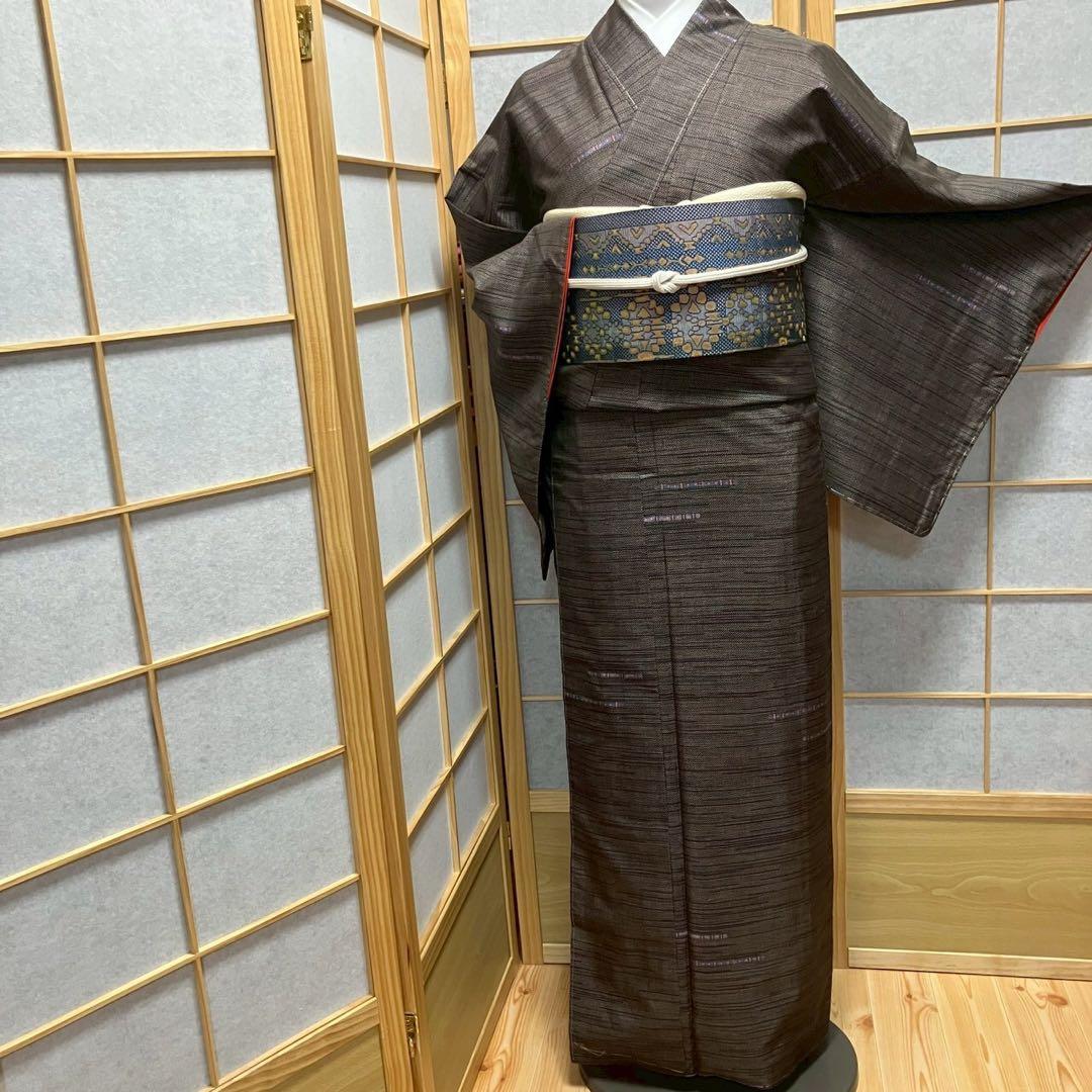 8094# Japanese Kimono Vintage Womens Silk Pongee Fabric Robe Kimono only sold