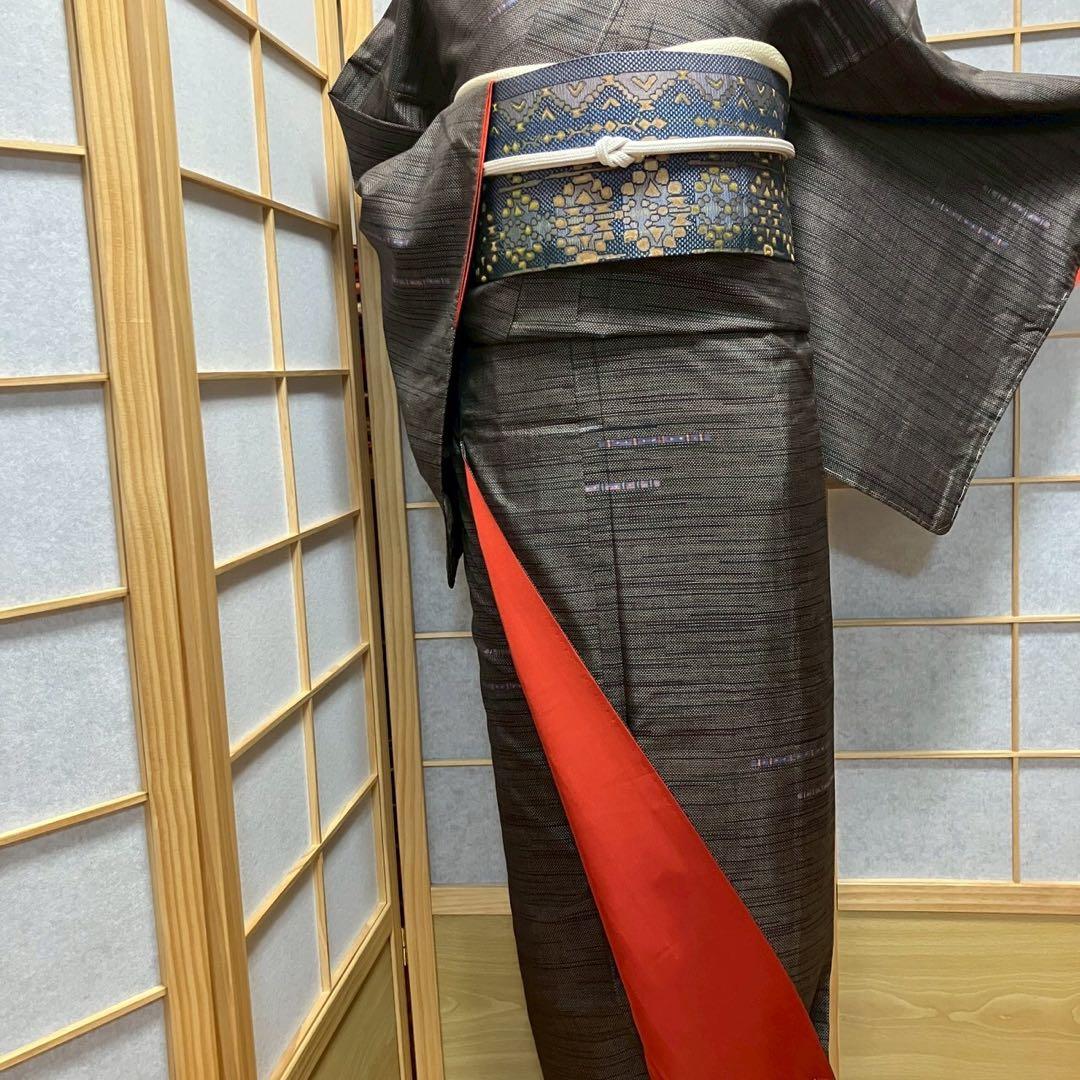 8094# Japanese Kimono Vintage Womens Silk Pongee Fabric Robe Kimono only sold