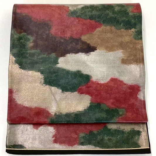 4716# Japanese Vintage Fukuro Obi Belt Kimono Fabric Silk Traditional