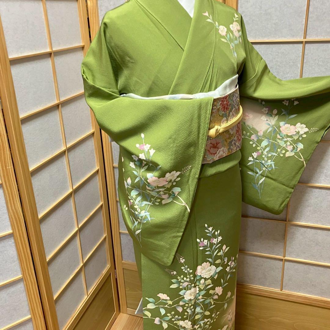 4403# Japanese Kimono Vintage Womens Silk Fabric Robe Kimono only sold