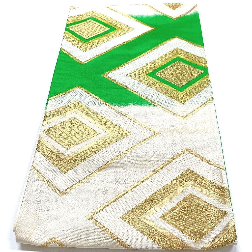 4483# Japanese Vintage Fukuro Obi Belt Kimono Fabric Silk Traditional Untailored