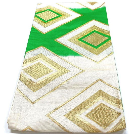 4483# Japanese Vintage Fukuro Obi Belt Kimono Fabric Silk Traditional Untailored