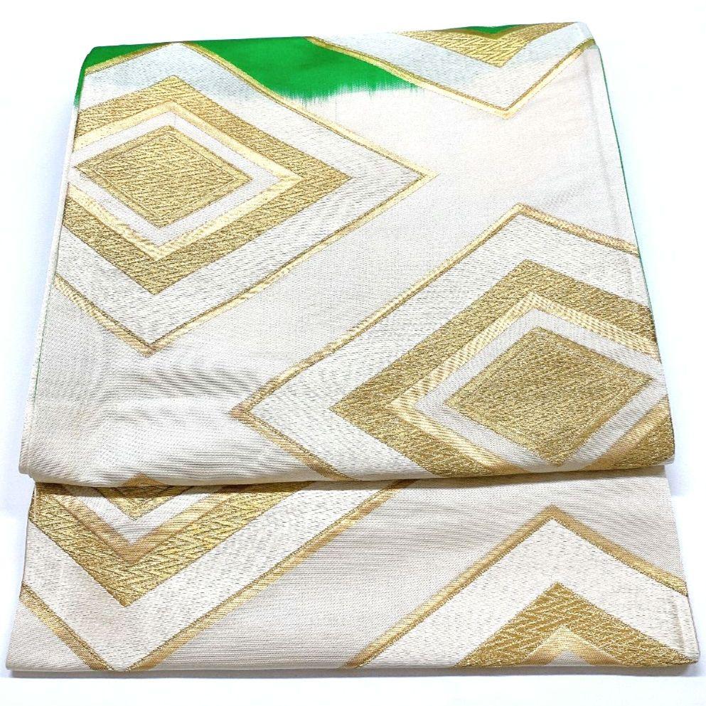 4483# Japanese Vintage Fukuro Obi Belt Kimono Fabric Silk Traditional Untailored