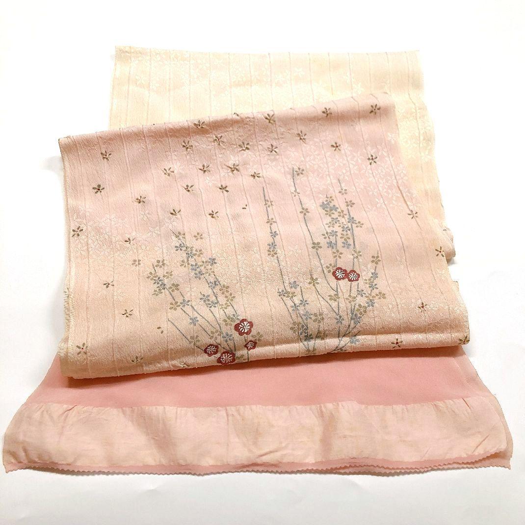 4625# Japanese Kimono Accessory Vintage Obiage and Obijime 2-piece Set Silk