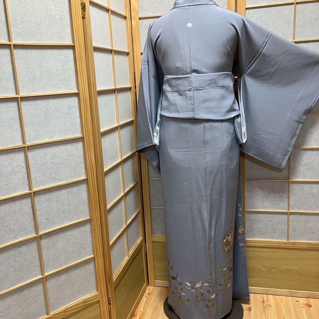 8091# Japanese Tomesode Kimono Vintage Womens Silk Fabric Robe Kimono only sold