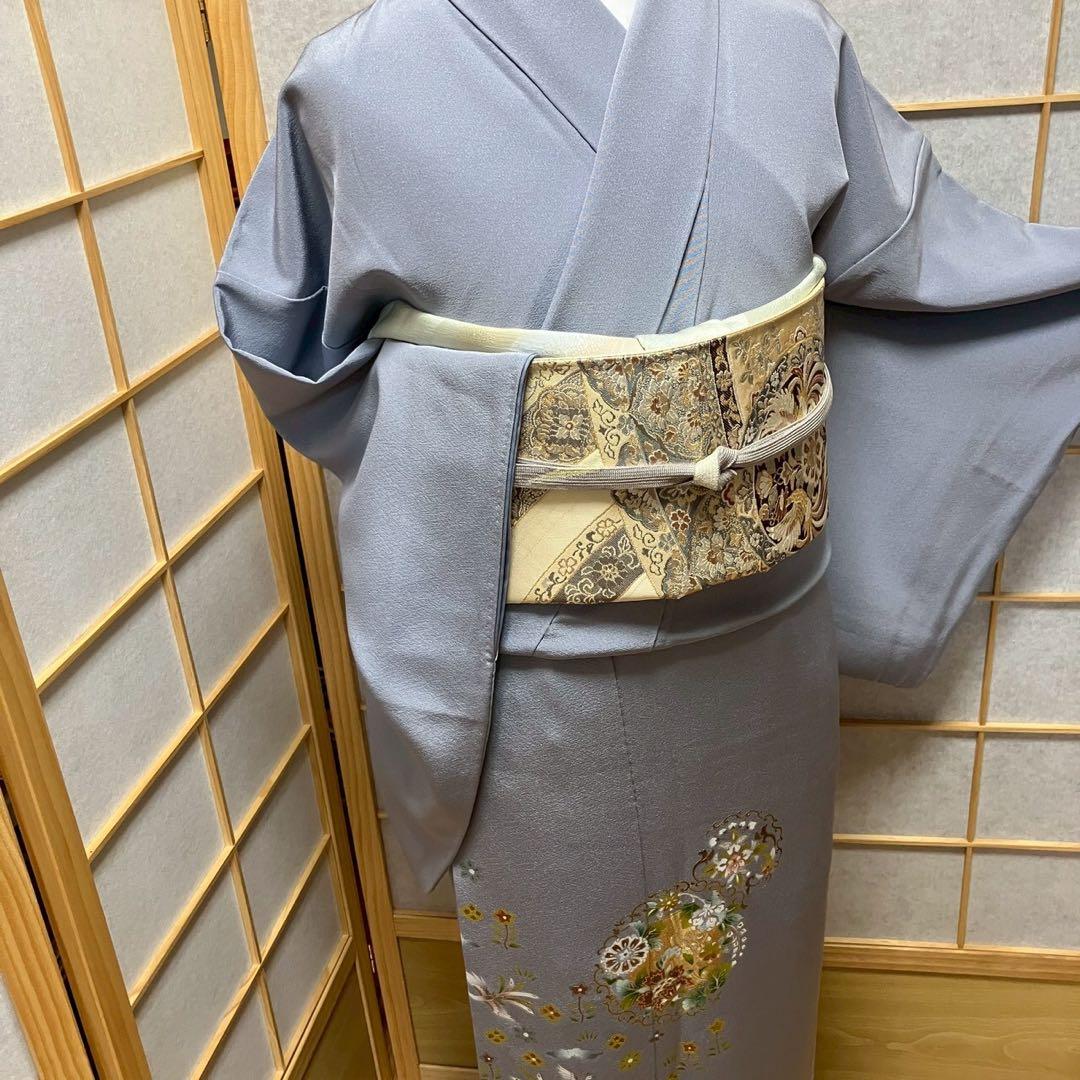 8091# Japanese Tomesode Kimono Vintage Womens Silk Fabric Robe Kimono only sold