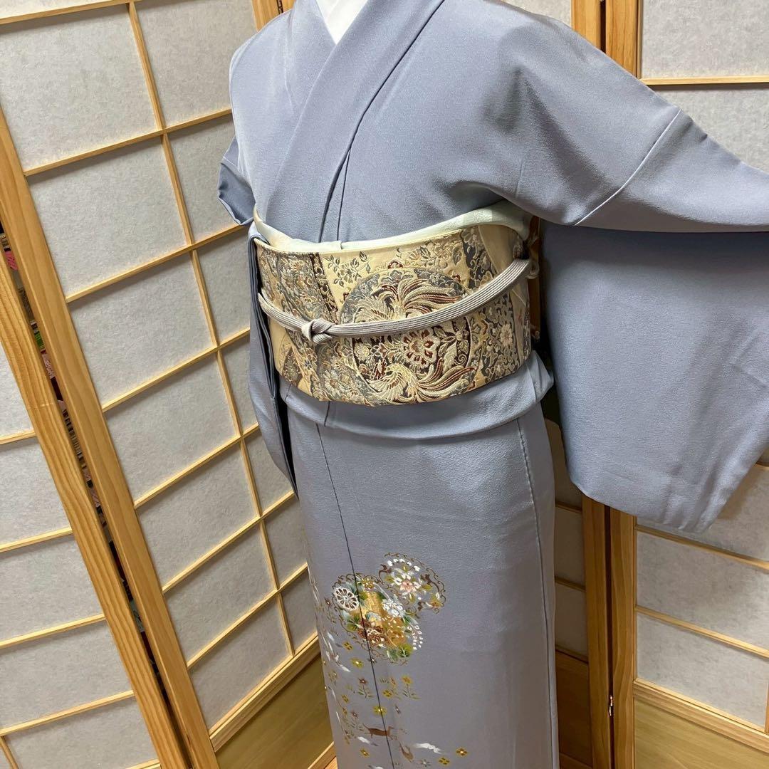8091# Japanese Tomesode Kimono Vintage Womens Silk Fabric Robe Kimono only sold