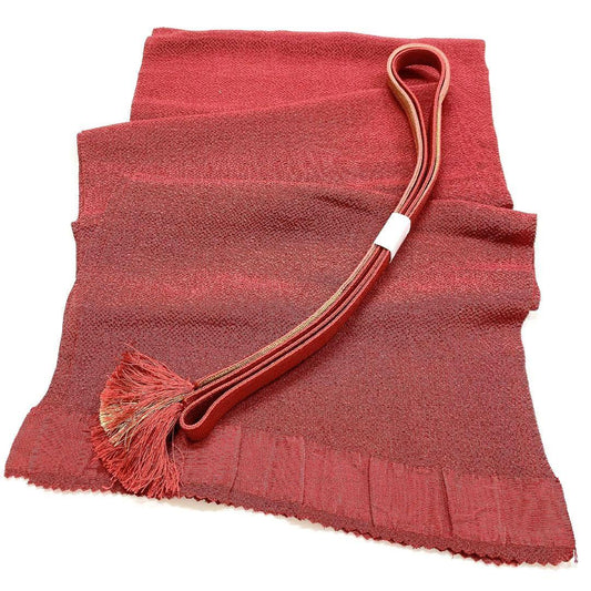 4062# Japanese Kimono Accessory Vintage Obiage and Obijime 2-piece Set Silk