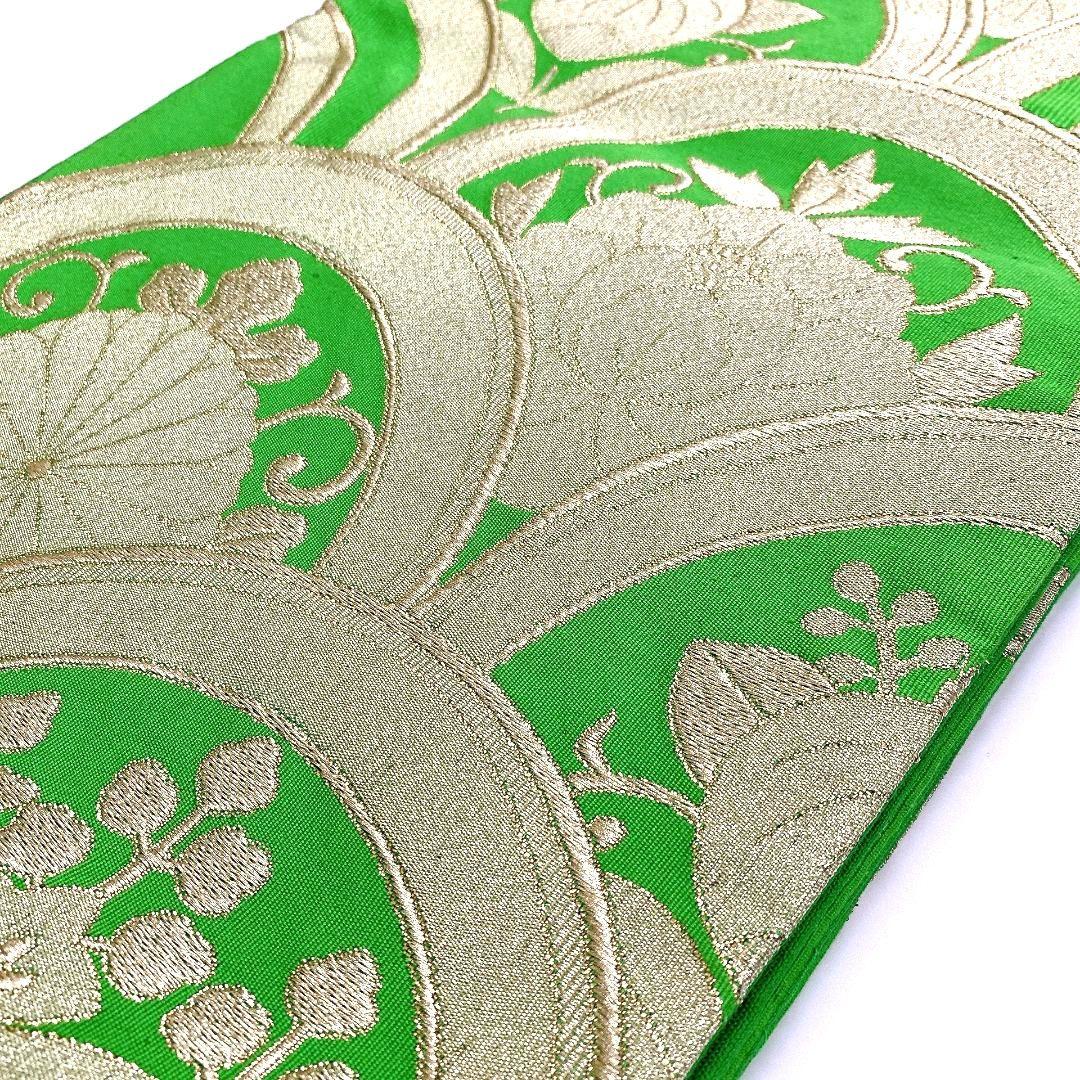 4486# Japanese Vintage Fukuro Obi Belt Kimono Fabric Silk Traditional Untailored