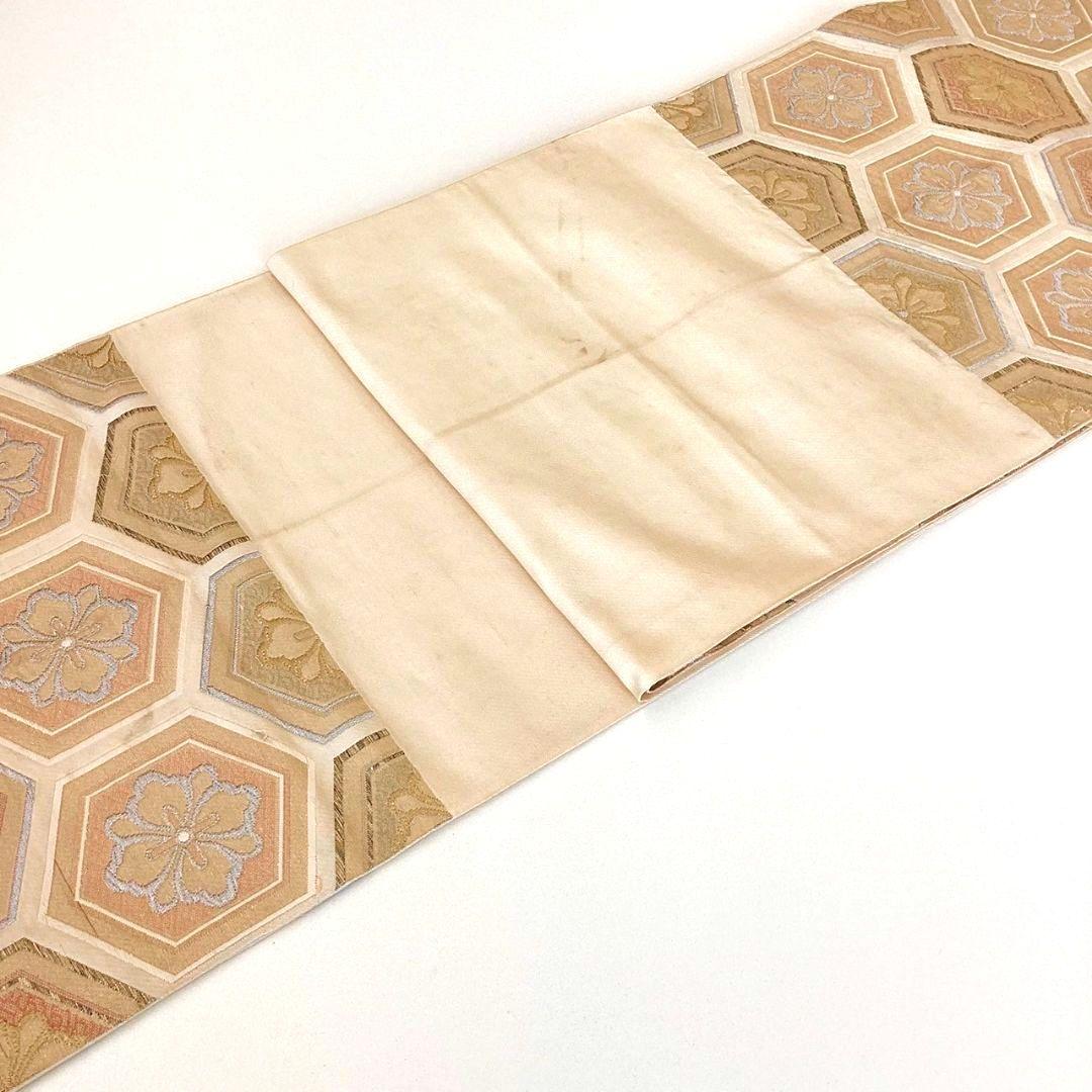 4282# Japanese Vintage Fukuro Obi Belt Kimono Fabric Silk Traditional