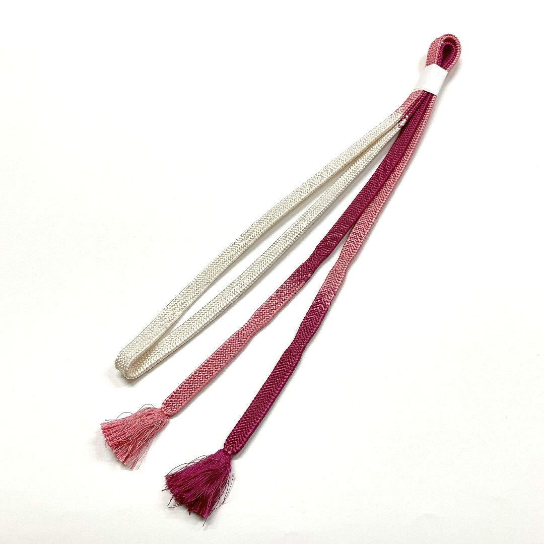 4021# Japanese Kimono Accessory Vintage Obiage and Obijime 2-piece Set Silk