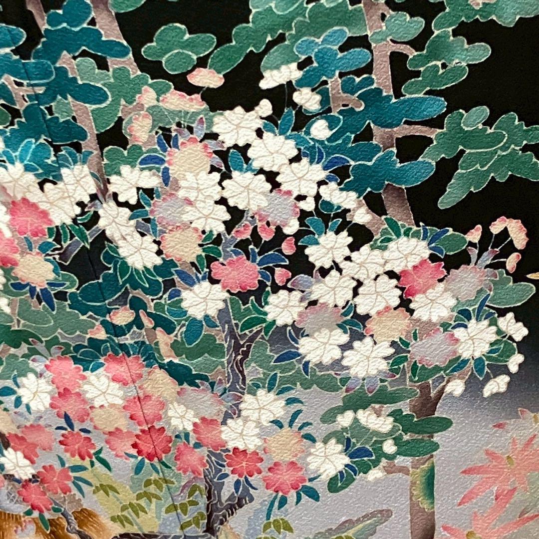 4332# Japanese Tomesode Kimono Vintage Womens Silk Fabric Robe Kimono only sold