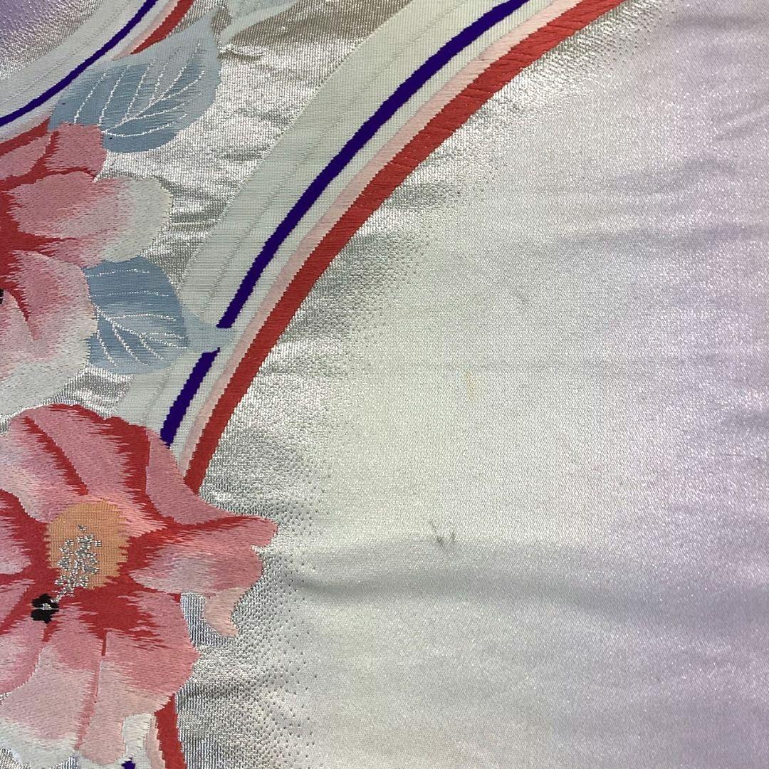 4227# Japanese Vintage Fukuro Obi Belt Kimono Fabric Silk Traditional Embroidery