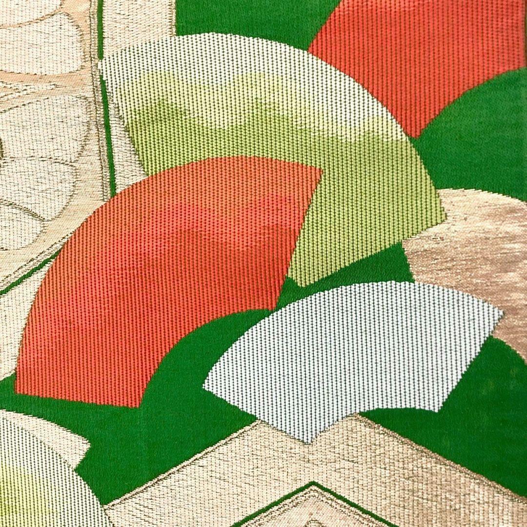 4285# Japanese Vintage Fukuro Obi Belt Kimono Fabric Silk Traditional Untailored　
