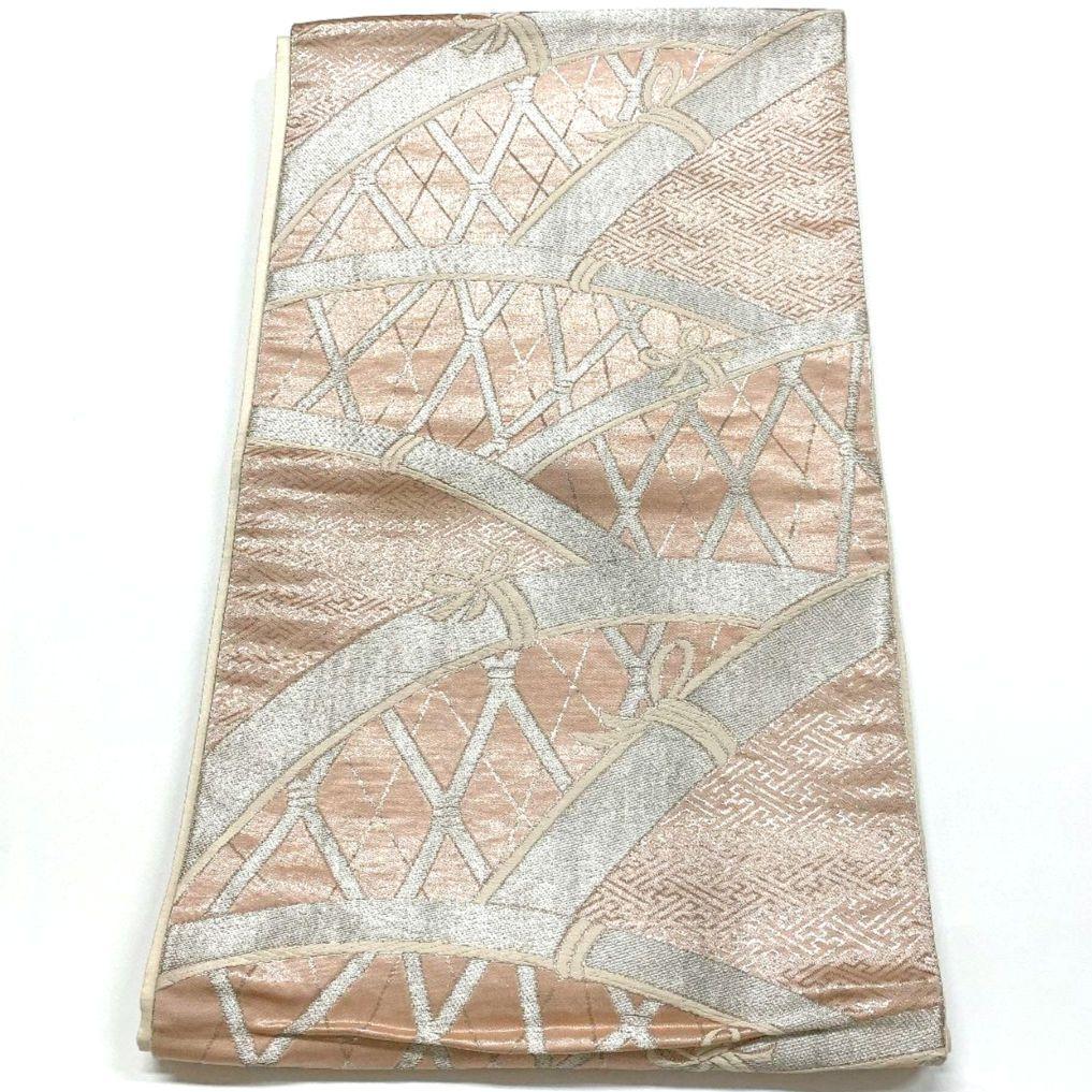 4112# Japanese Vintage Fukuro Obi Belt Kimono Fabric Silk Traditional