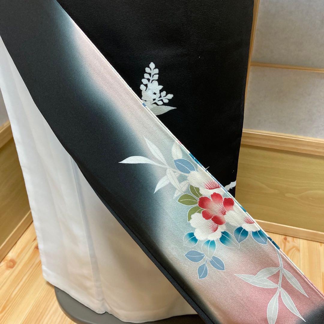 3116# Japanese Tomesode Kimono Vintage Womens Silk Fabric Robe Kimono only sold