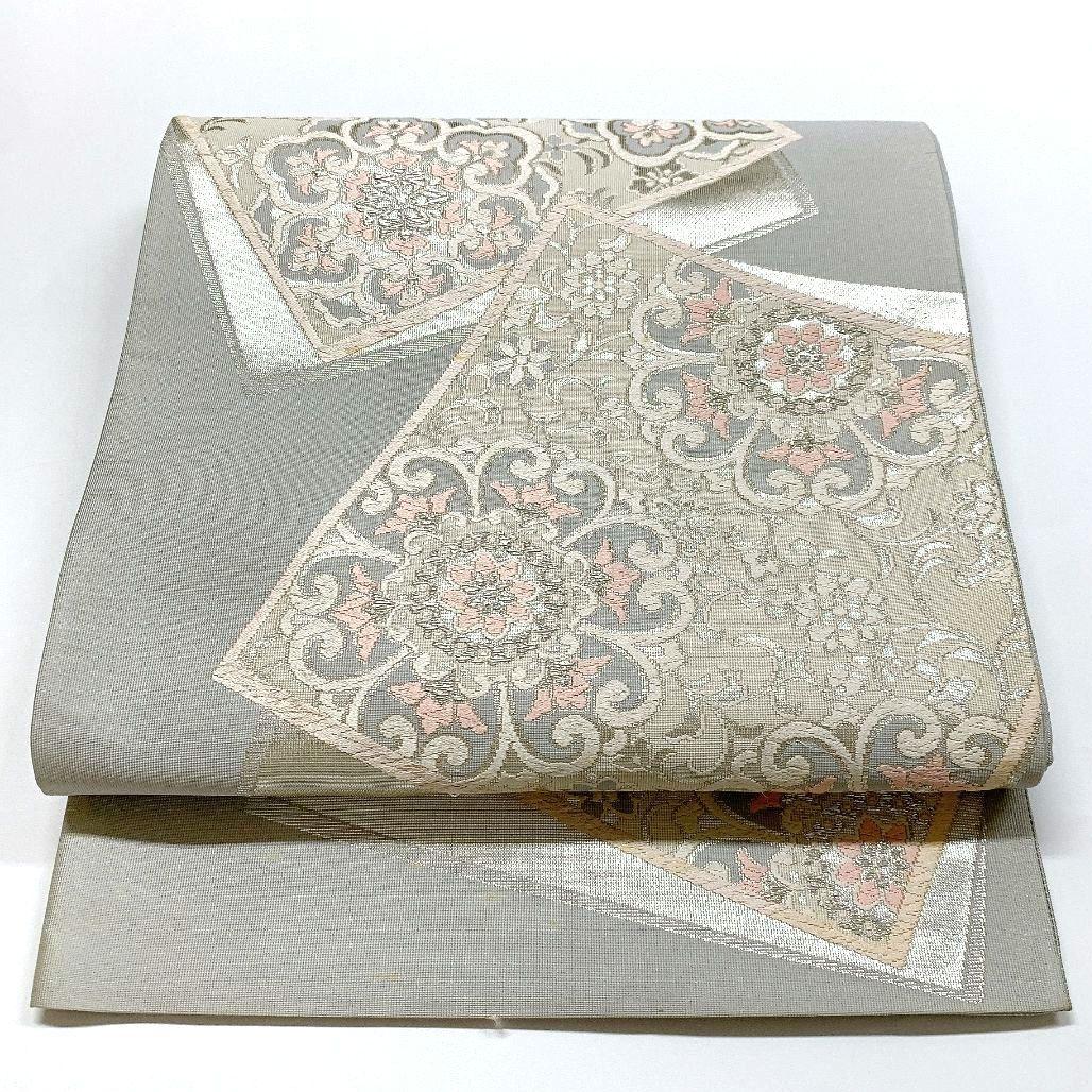 4501# Japanese Vintage Fukuro Obi Belt Kimono Fabric Silk Traditional Embroidery