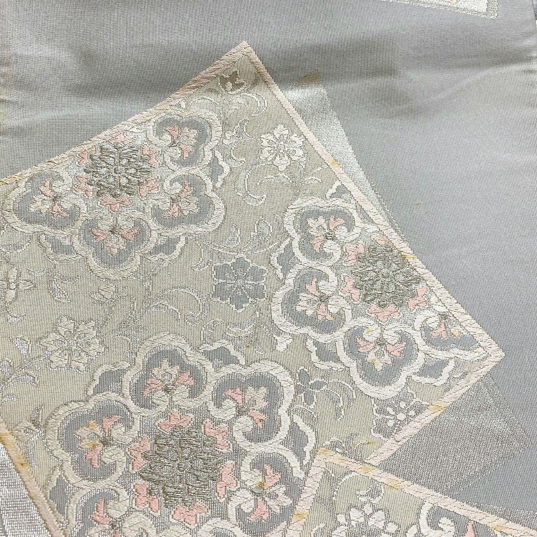 4501# Japanese Vintage Fukuro Obi Belt Kimono Fabric Silk Traditional Embroidery