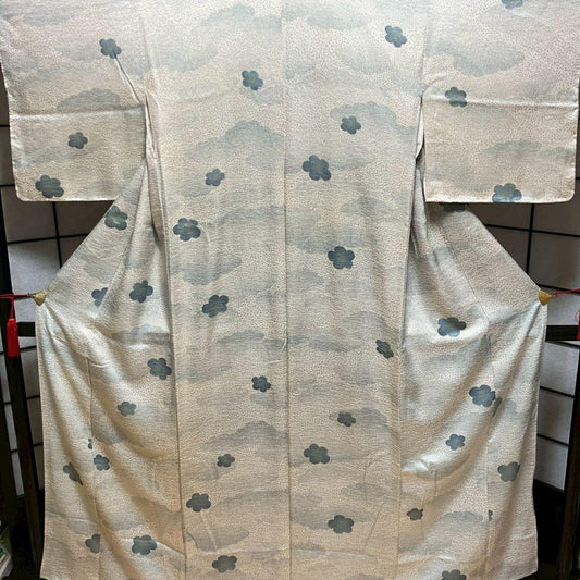 5168# Japanese Kimono Vintage Fabric Pure Silk Robe Women's Traditional