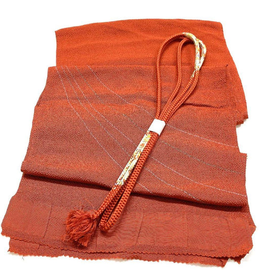 4551# Japanese Kimono Accessory Vintage Obiage and Obijime 2-piece Set Silk