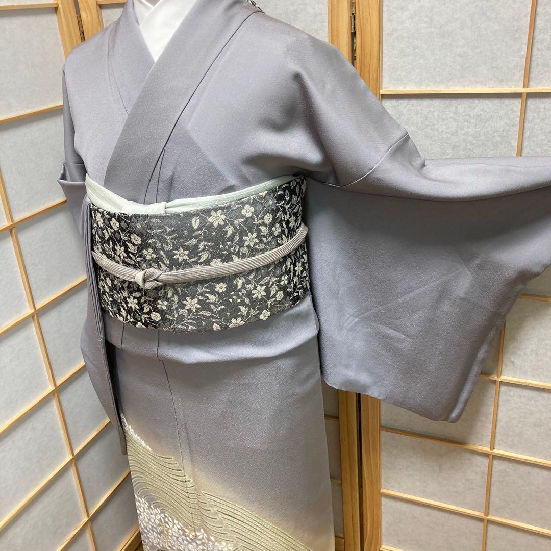 3411# Japanese Tomesode Kimono Vintage Womens Silk Fabric Robe Kimono only sold