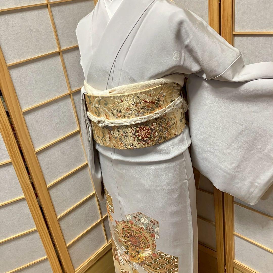 7215# Japanese Tomesode Kimono Vintage Womens Silk Fabric Robe Kimono only sold