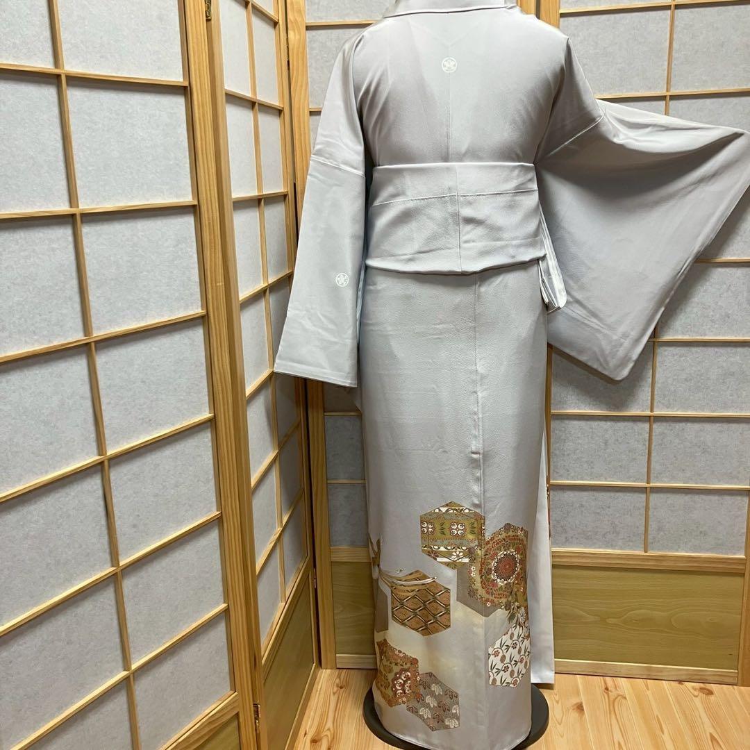 7215# Japanese Tomesode Kimono Vintage Womens Silk Fabric Robe Kimono only sold