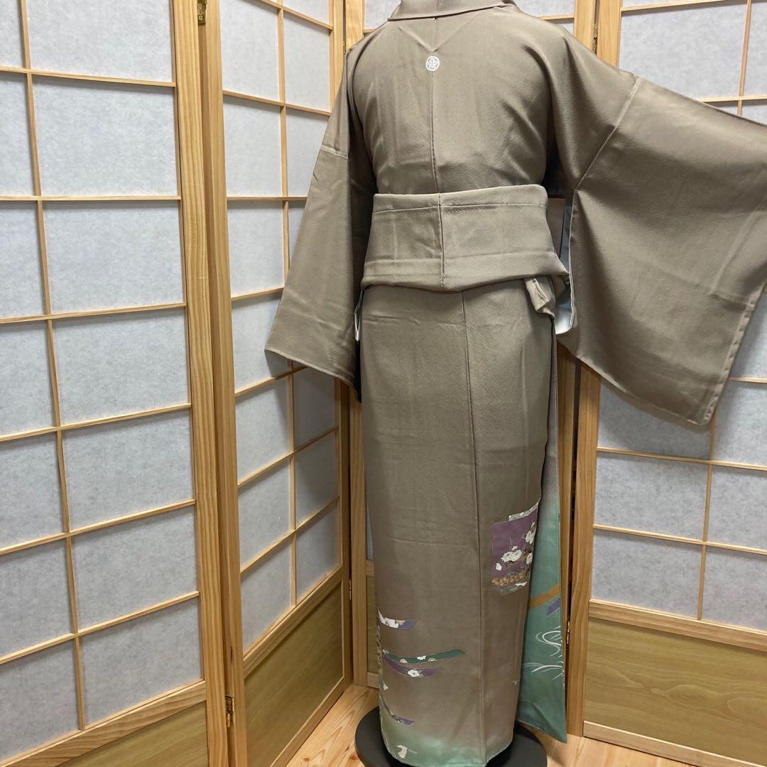 2904# Japanese Tomesode Kimono Vintage Womens Silk Fabric Robe Kimono only sold