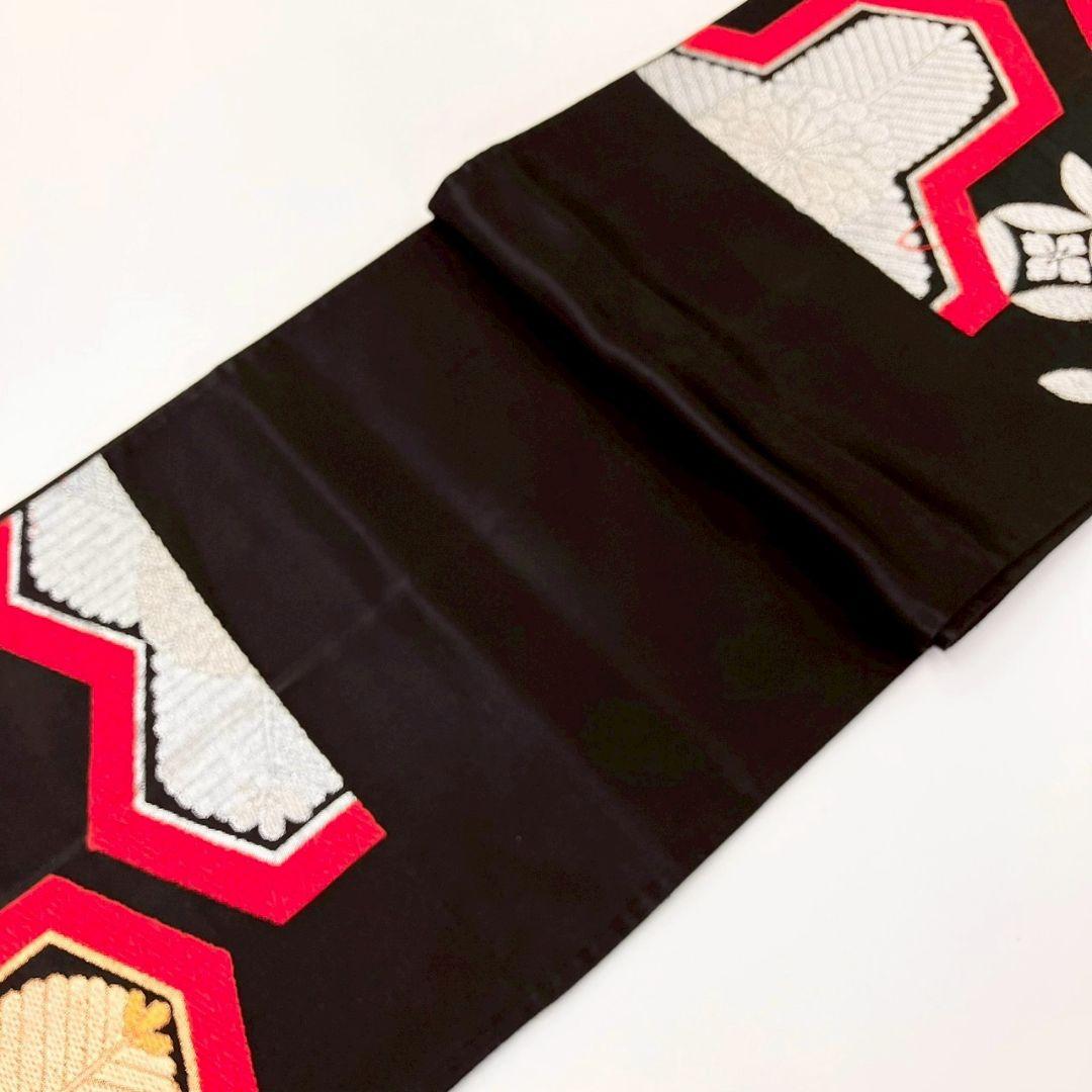 3622# Japanese Vintage Fukuro Obi Belt Kimono Fabric Silk Traditional Untailored　