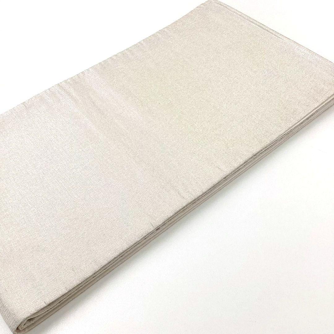 4978# Japanese Vintage Fukuro Obi Belt Kimono Fabric Silk Traditional Silver