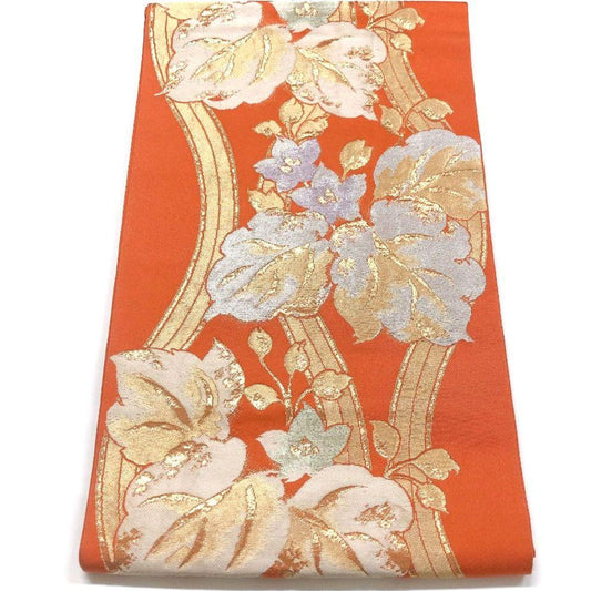 3326# Japanese Vintage Fukuro Obi Belt Kimono Fabric Silk Traditional
