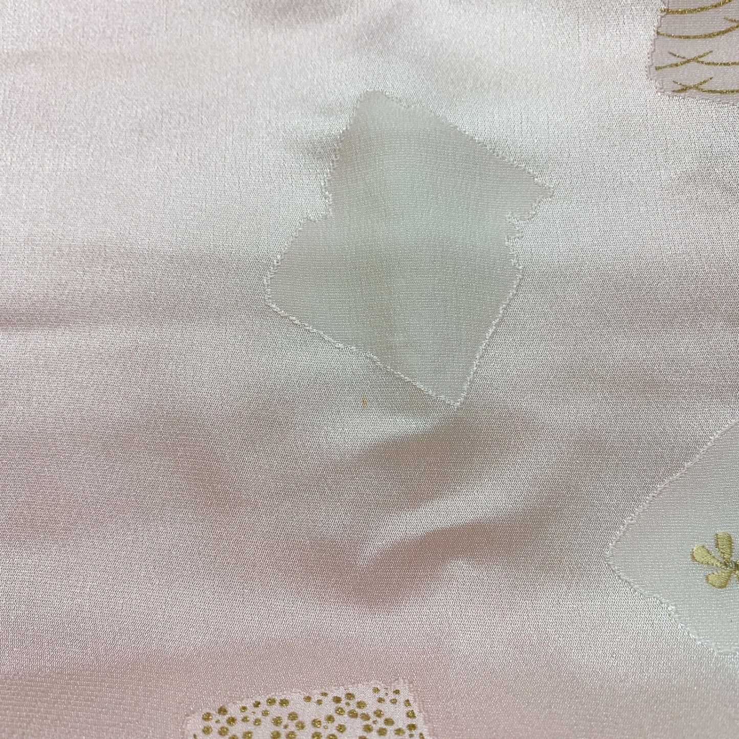 ［8656］帯締め 帯揚げ セット 色紙吉祥文様 金彩 刺繍 正絹 着物 帯絞め