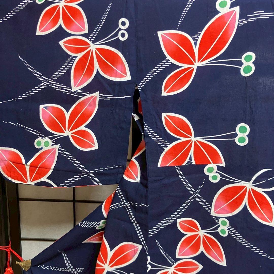 4839# Japanese Yukata Kimono Vintage Cotton Fabric Robe Women's Traditional
