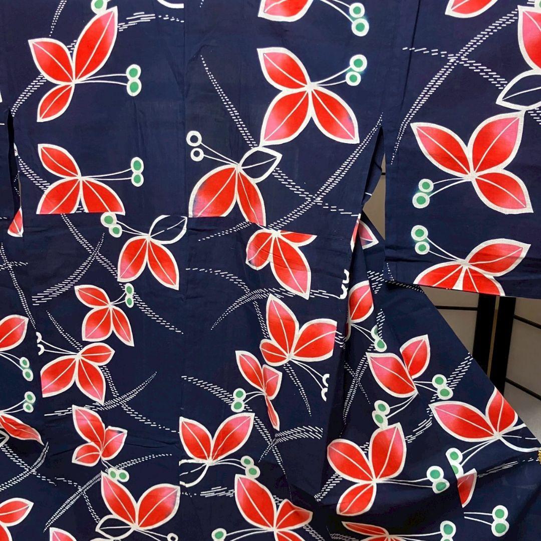 4839# Japanese Yukata Kimono Vintage Cotton Fabric Robe Women's Traditional