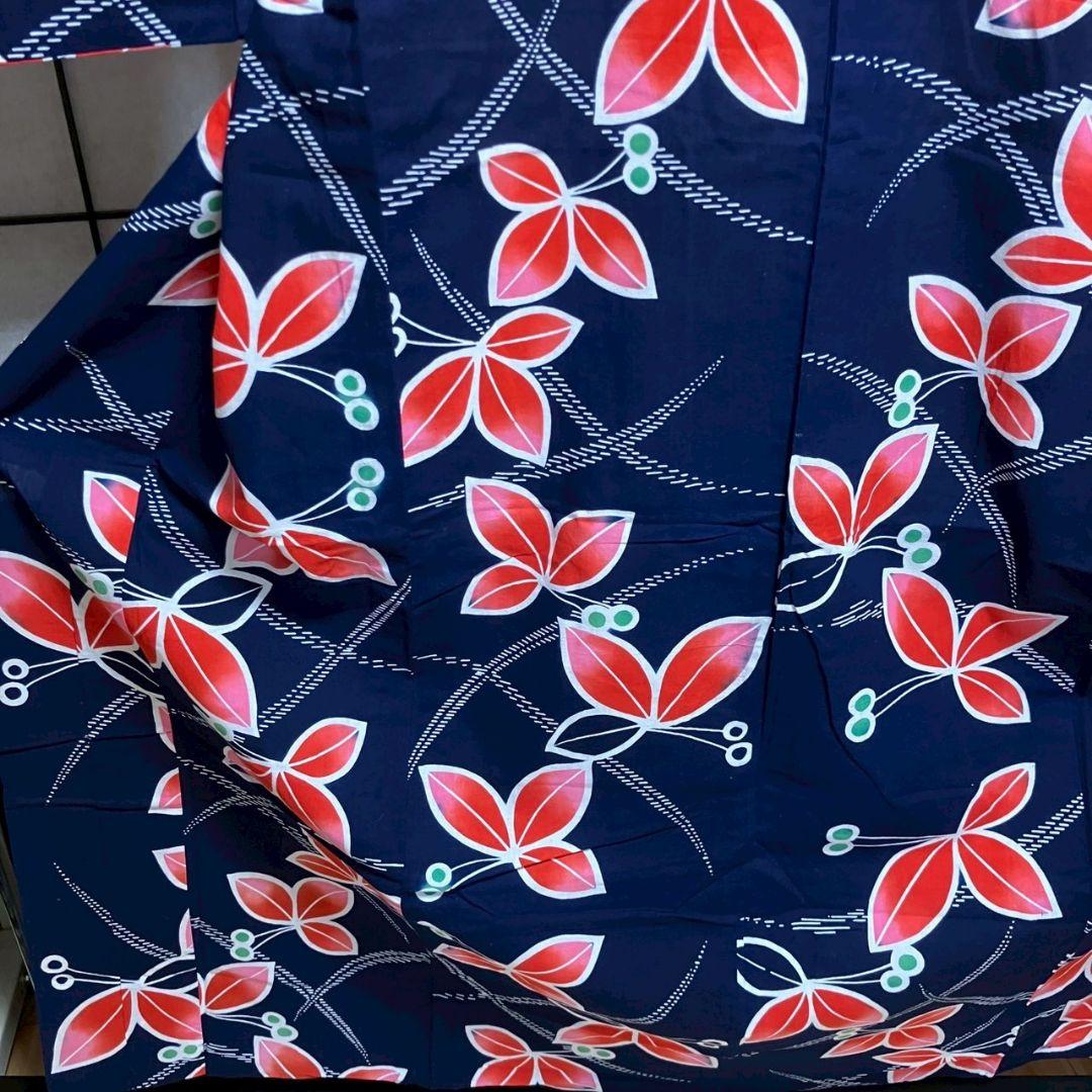 4839# Japanese Yukata Kimono Vintage Cotton Fabric Robe Women's Traditional