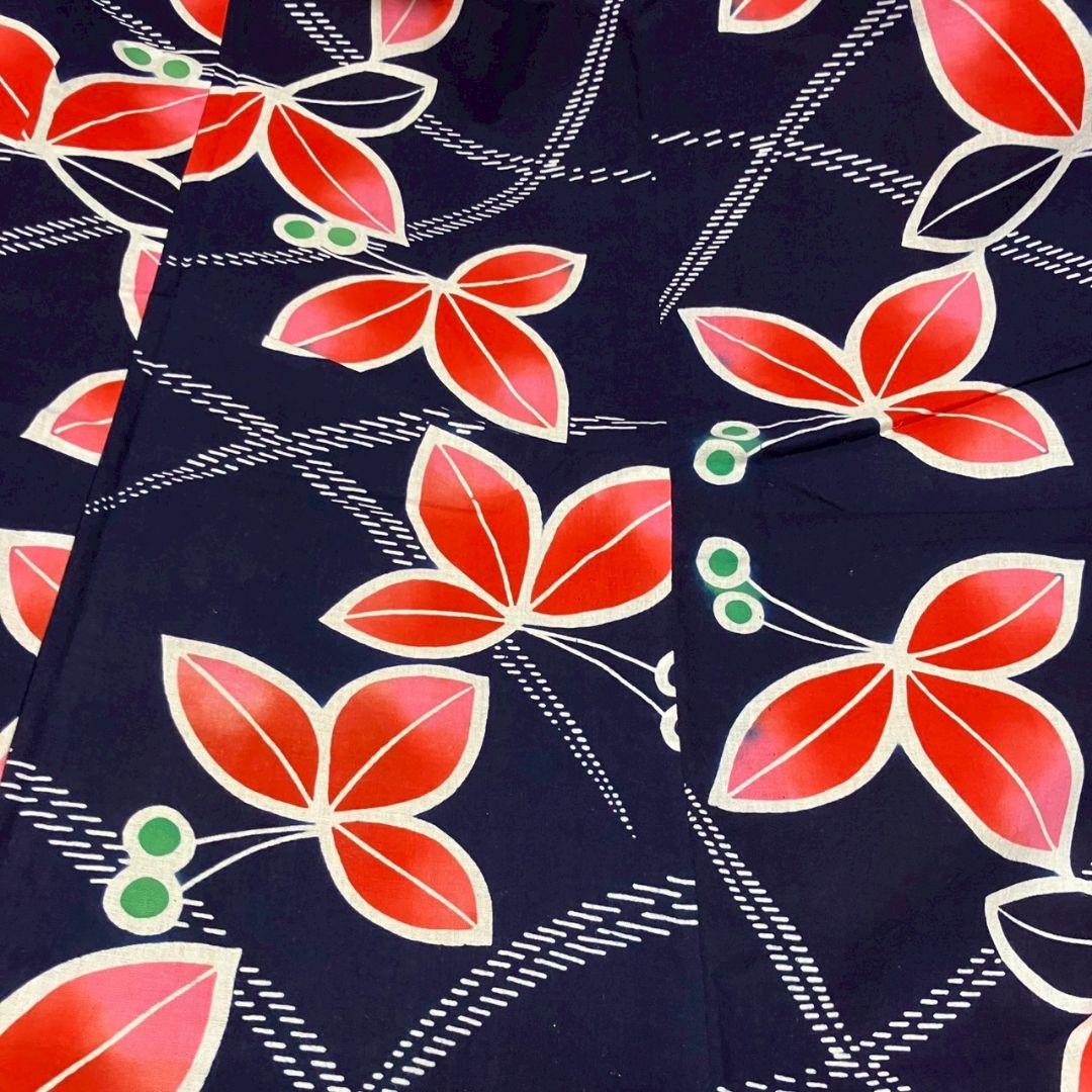 4839# Japanese Yukata Kimono Vintage Cotton Fabric Robe Women's Traditional