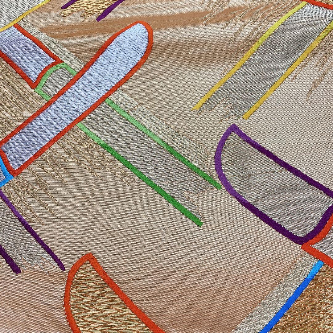 5051# Japanese Vintage Fukuro Obi Belt Kimono Fabric Silk Traditional